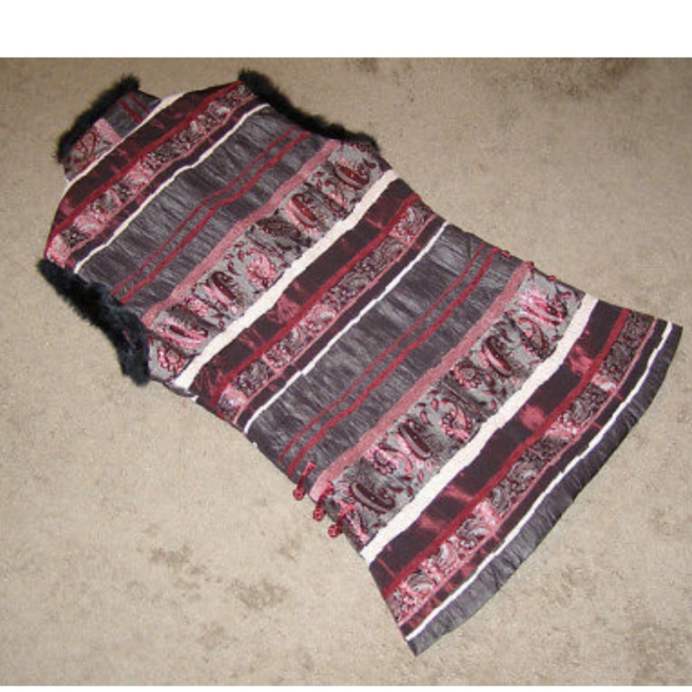 New luxurious fur trim vest from Nepal XS/S 2-6 - Picture 6 of 8